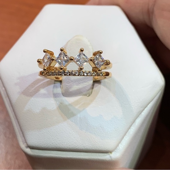 18k yellow gold-plated over base metal size 7 - Picture 8 of 9